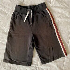 Hanna Andersson 100% Cotton Black Knee-Length Shorts with Red White Side Stripe